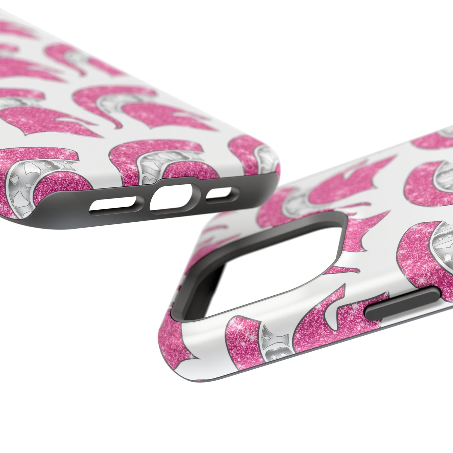 Bixby Spartan Pink Bling Logo Impact Resistant iPhone Case