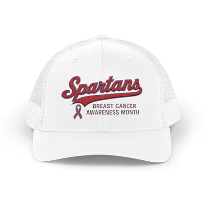 Spartans Breast Cancer Awareness Embroidered Trucker Snapback