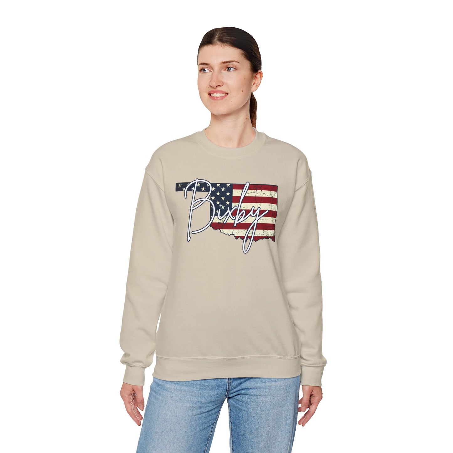 Oklahoma Flag 'Bixby' Gildan Sweatshirt – Retro American State Pride