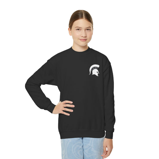 Spartan White Logo Youth Gildan Sweatshirt