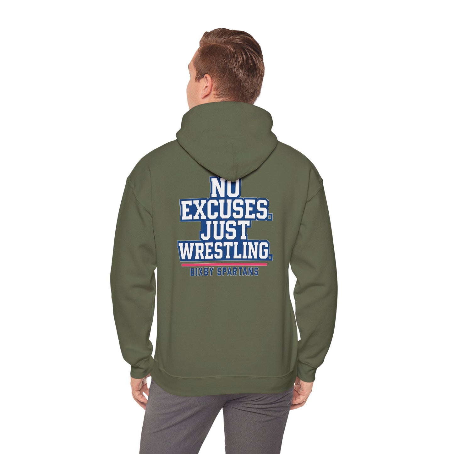 No Excuses Spartan Wrestling Gildan Hoodie
