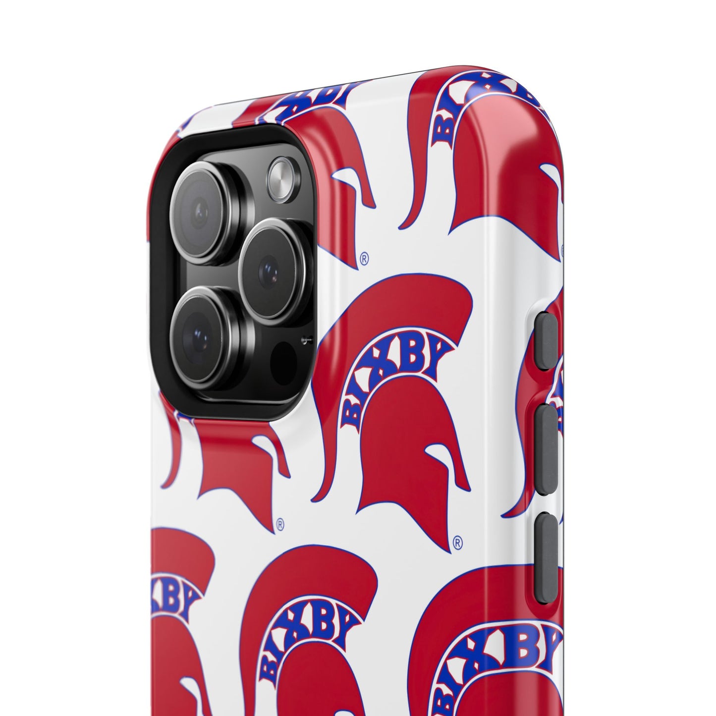 Bixby Spartan Red Logo Impact Resistant iPhone Case