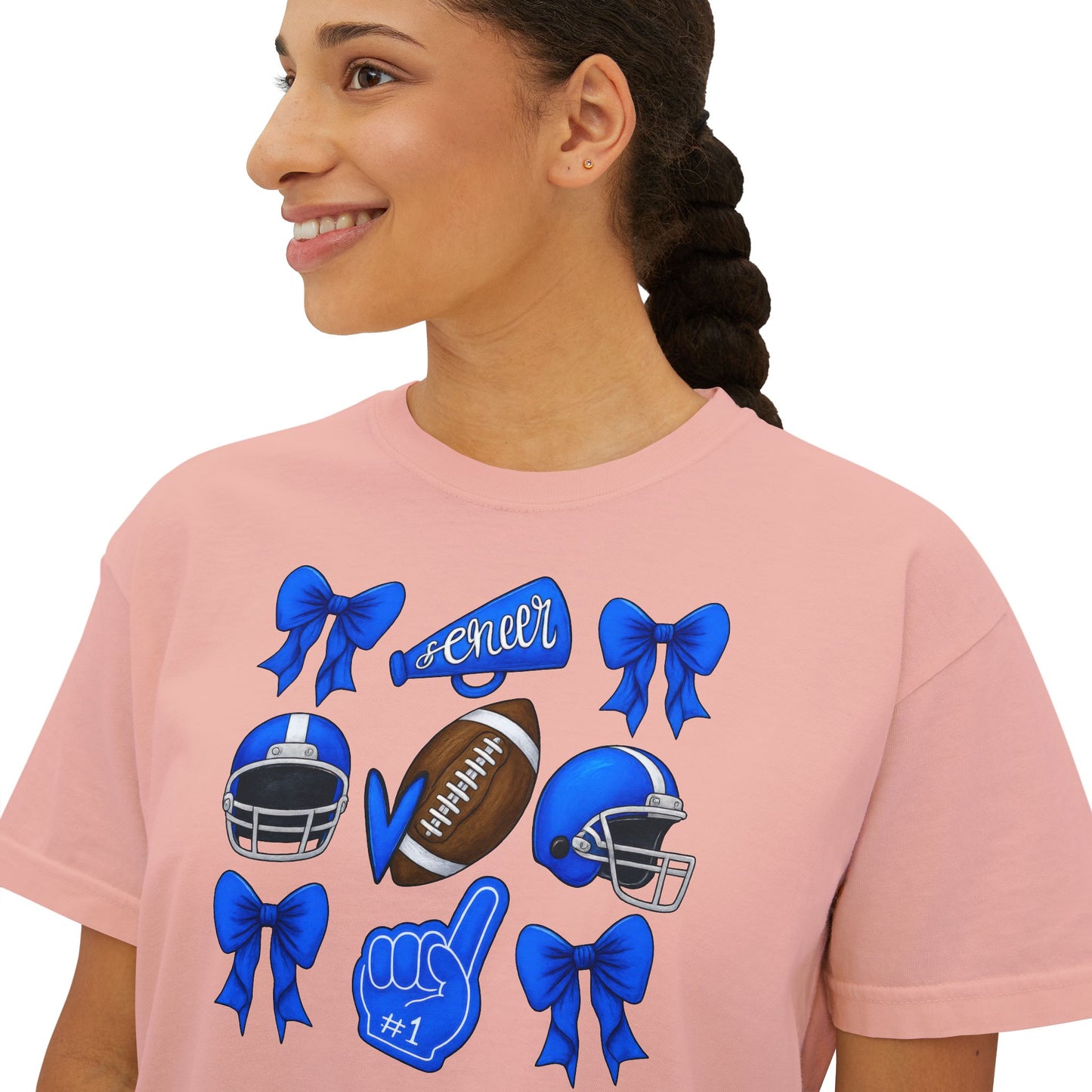 Spartan Cheer & Football Comfort Colors Boxy Tee