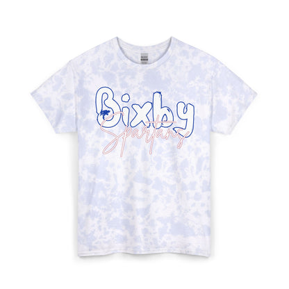 Bixby Spartans Navy Tie-Dye Softstyle Tee