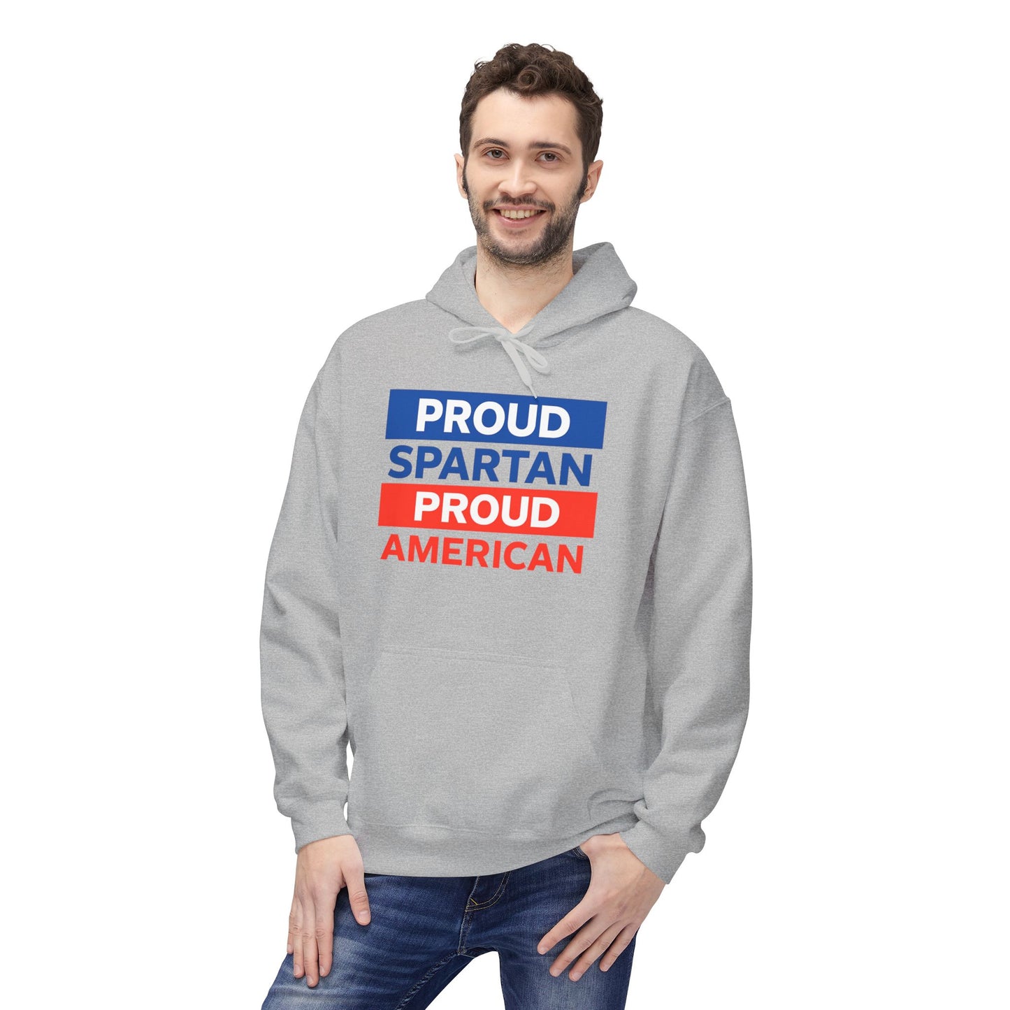 Proud Spartan Proud American Gildan Hoodie