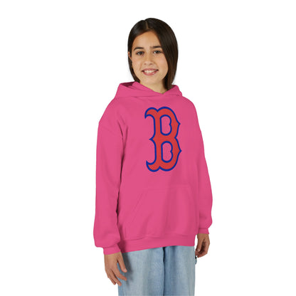 Youth Hoodie with Red & Blue 'B' Logo Youth Gildan Hoodie