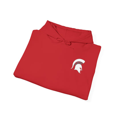 Kick. Pass. Score. Spartan Soccer Gildan Hoodie