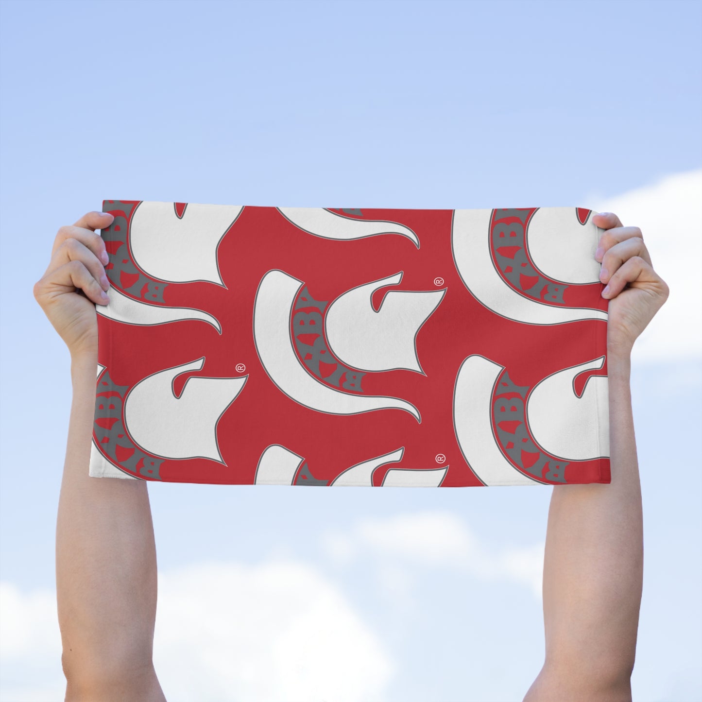 White Spartan Logo Rally Towel