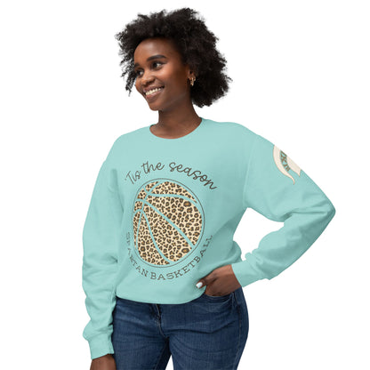 Spartan Basketball ‘Tis the Season Leopard Print Premium Comfort Colors Sweatshirt