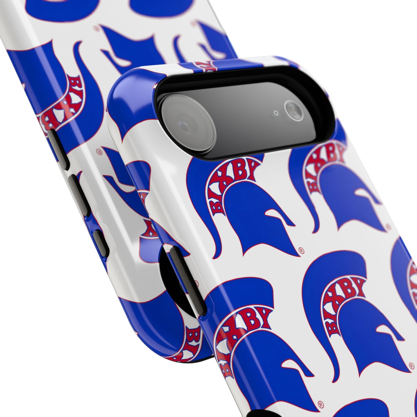 Bixby Spartan Blue Logo Impact Resistant iPhone Case