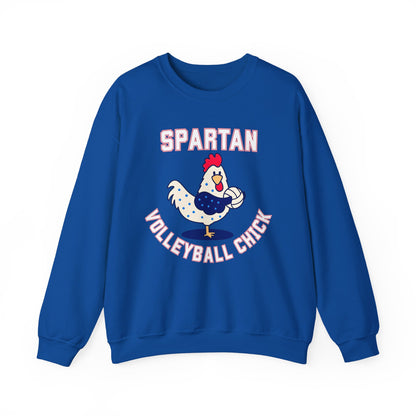 Bixby Spartan Volleyball Chick Gildan Sweatshirt