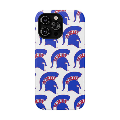 Bixby Spartan Blue Logo Impact Resistant iPhone Case