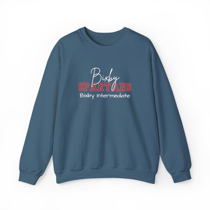 Personalized Embroidered Bixby Spartans Crewneck Sweatshirt