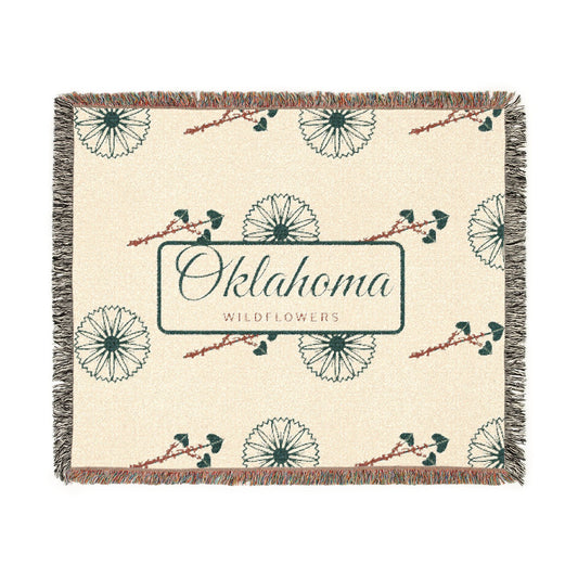 Oklahoma Wildflower Woven Throw Blanket