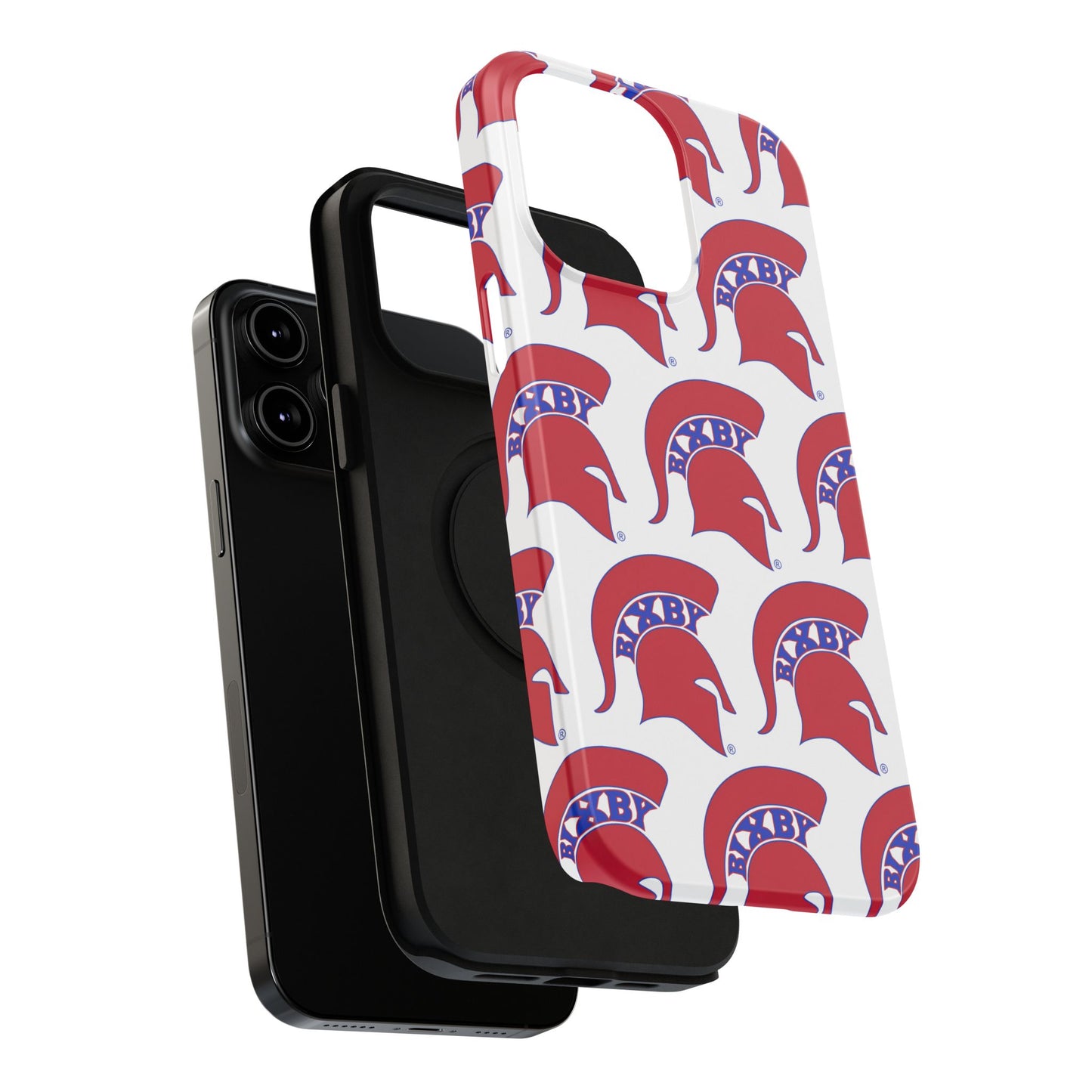 Bixby Spartan Red Logo Impact Resistant iPhone Case
