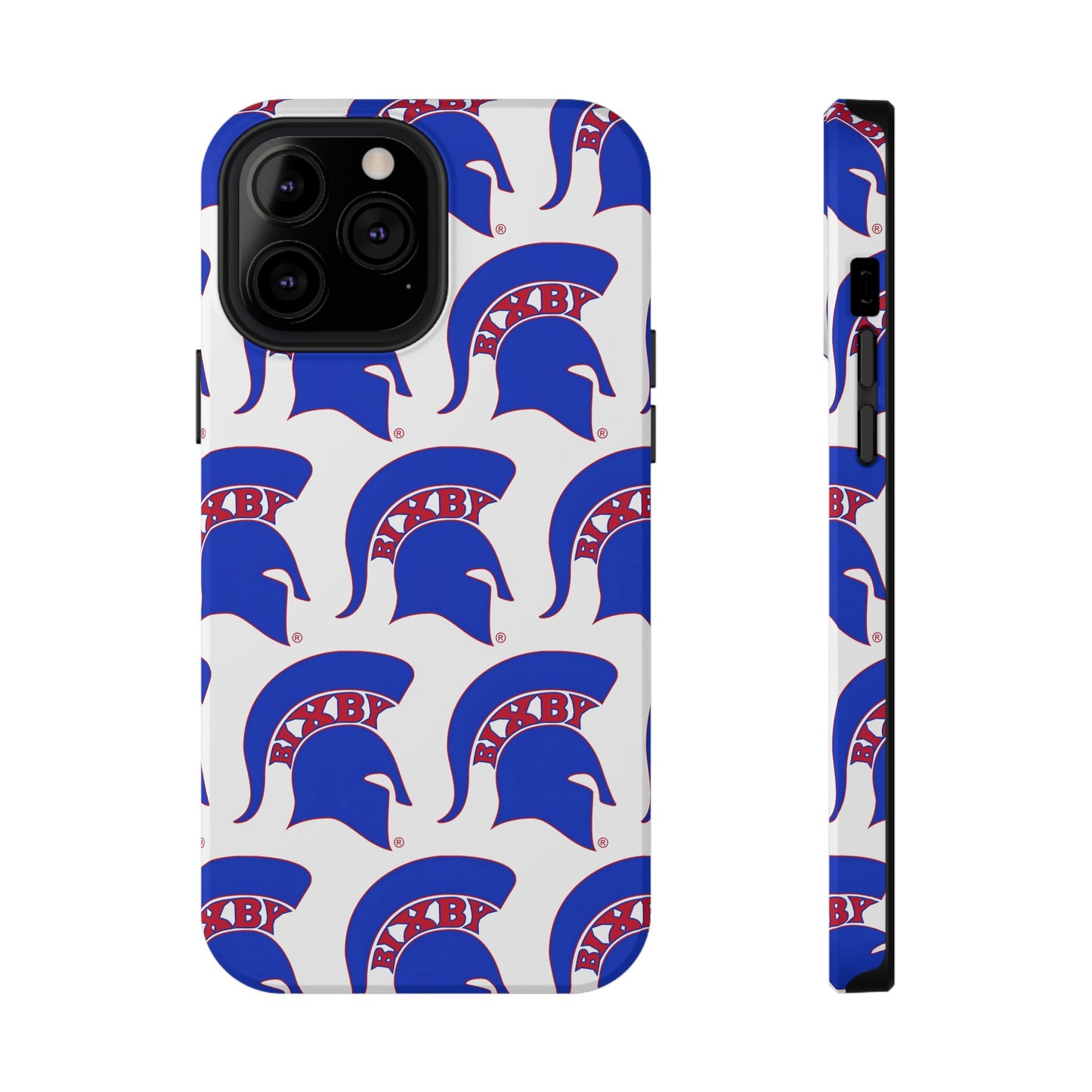 Bixby Spartan Blue Logo Impact Resistant iPhone Case