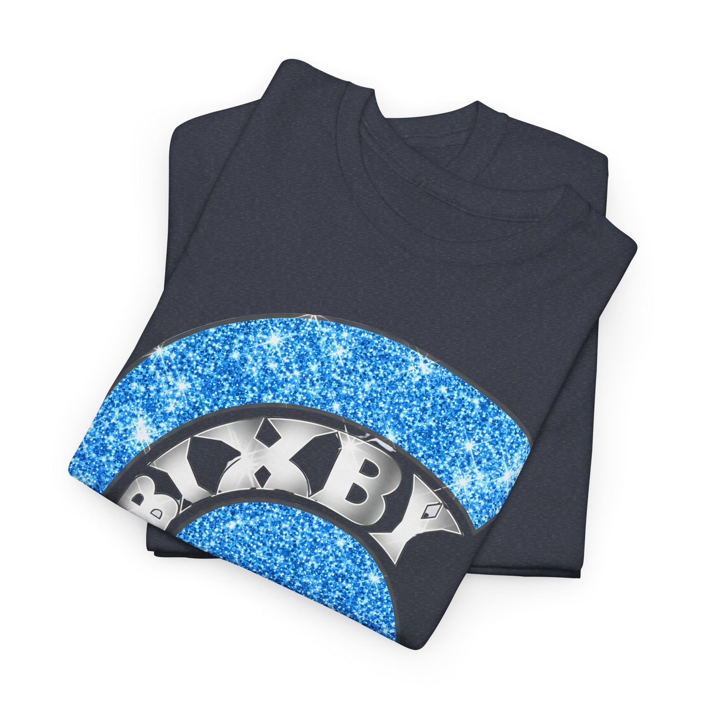 Bixby Spartan Blue Helmet Bling Gildan Tee