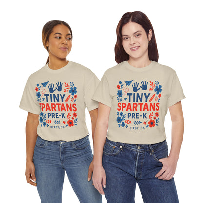 Floral Tiny Pre-K Spartan Gildan Tee