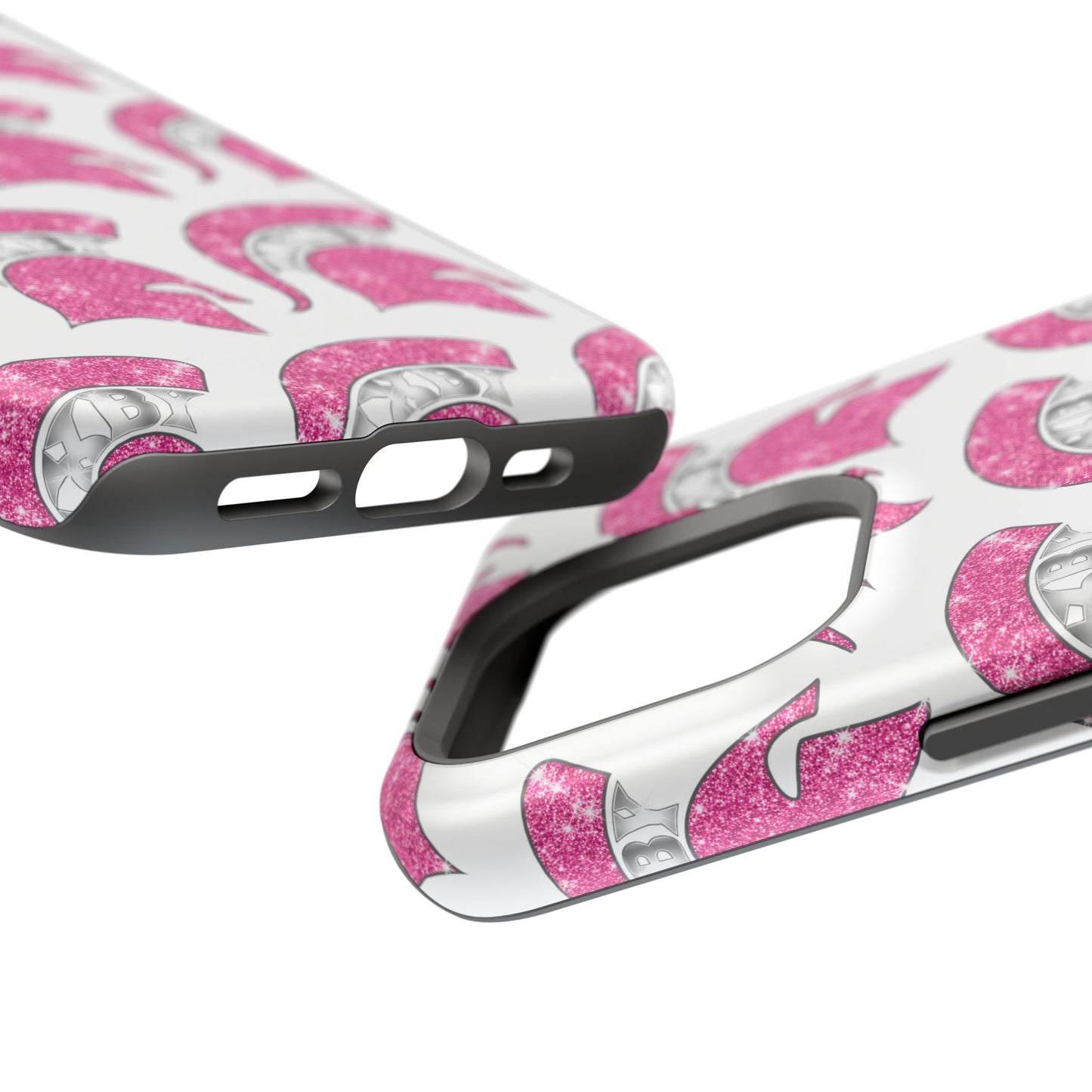 Bixby Spartan Pink Bling Logo Impact Resistant iPhone Case