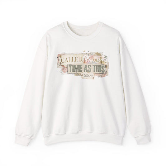 Called to Such a Time as This Crewneck Sweatshirt | Floral Scripture Design