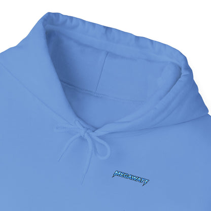 RV Megawatt Hoodie — Retro Camper Graphic Pullover with Sponsor Sleeve Logos