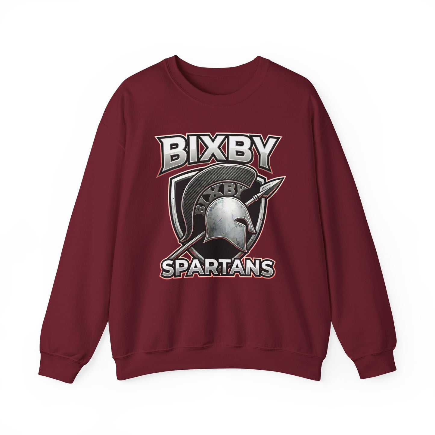 Bixby Spartans Crewneck Sweatshirt Vintage Helmet School Spirit