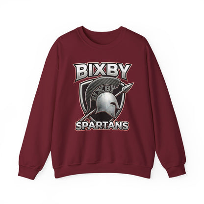 Bixby Spartans Crewneck Sweatshirt Vintage Helmet School Spirit