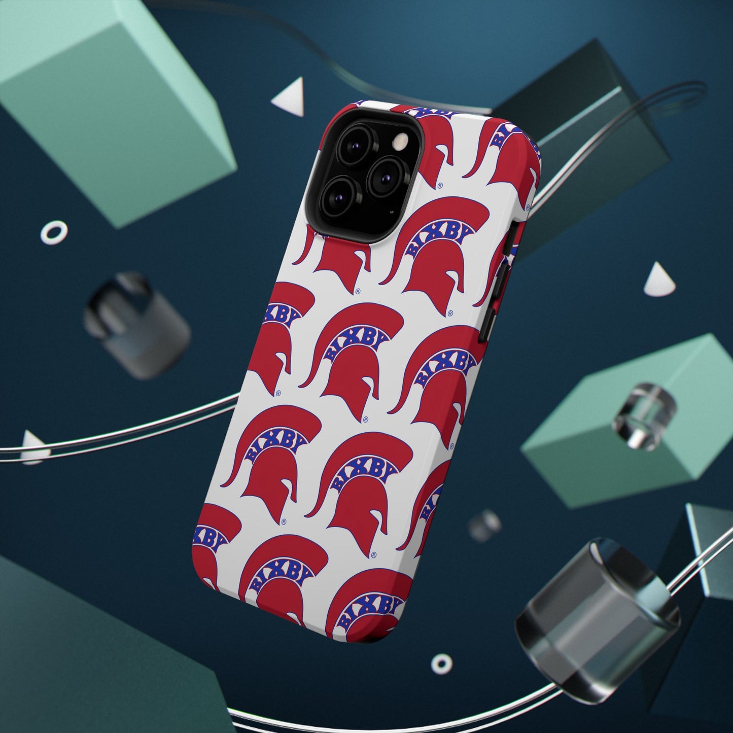 Bixby Spartan Red Logo Impact Resistant iPhone Case