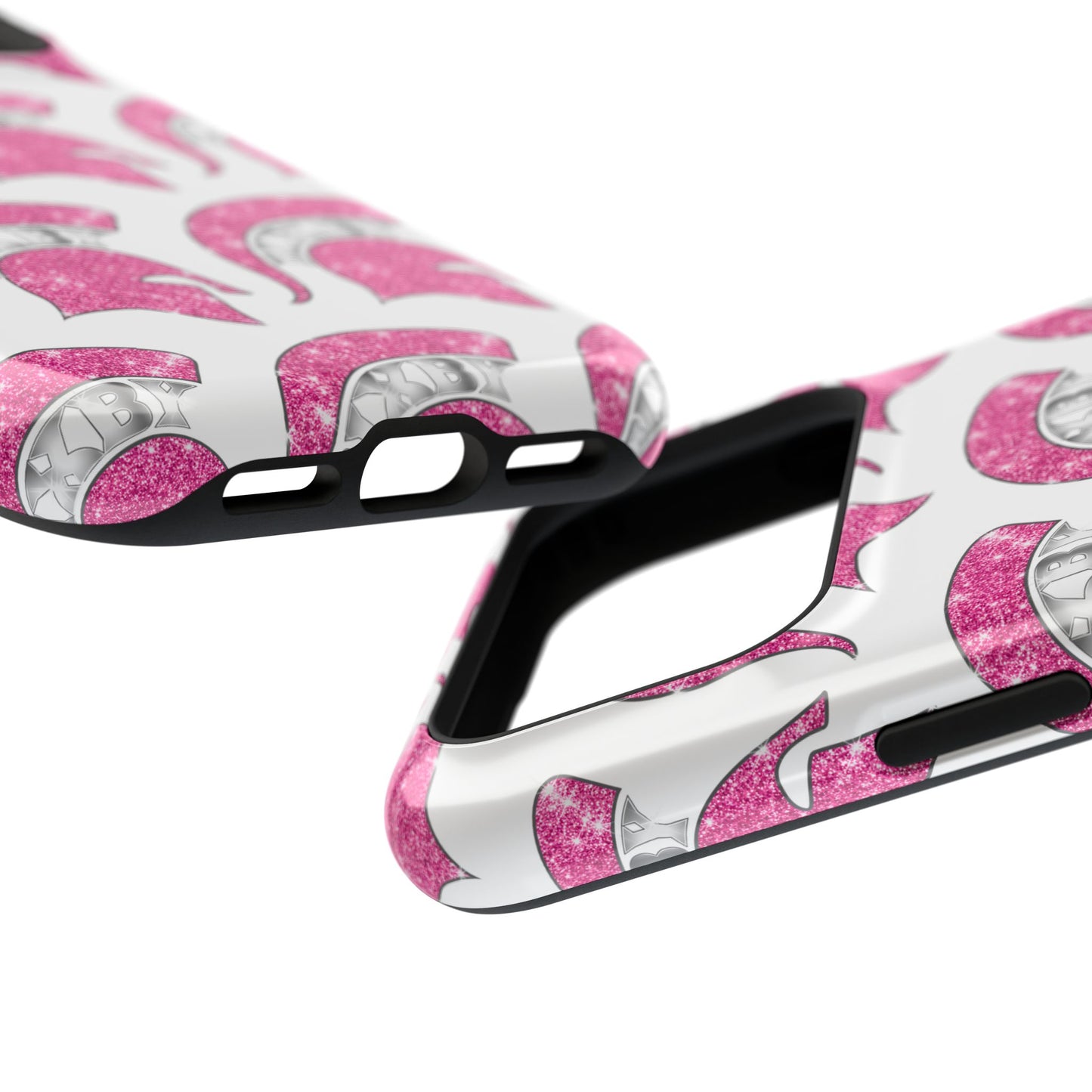 Bixby Spartan Pink Bling Logo Impact Resistant iPhone Case