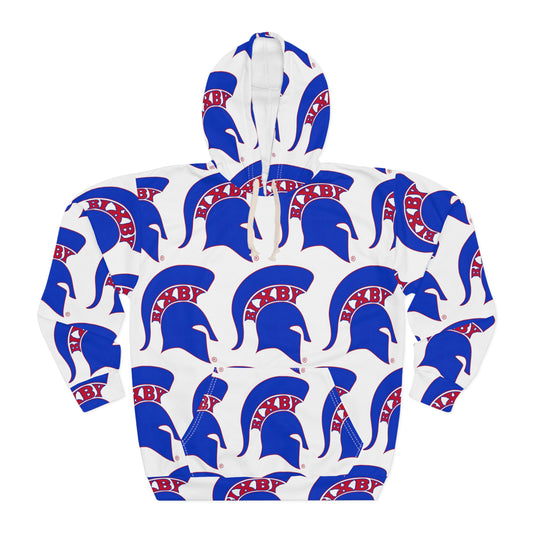 Bixby Spartan Blue Logo All Over Print Hoodie