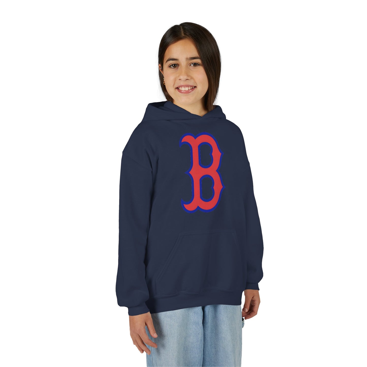 Youth Hoodie with Red & Blue 'B' Logo Youth Gildan Hoodie
