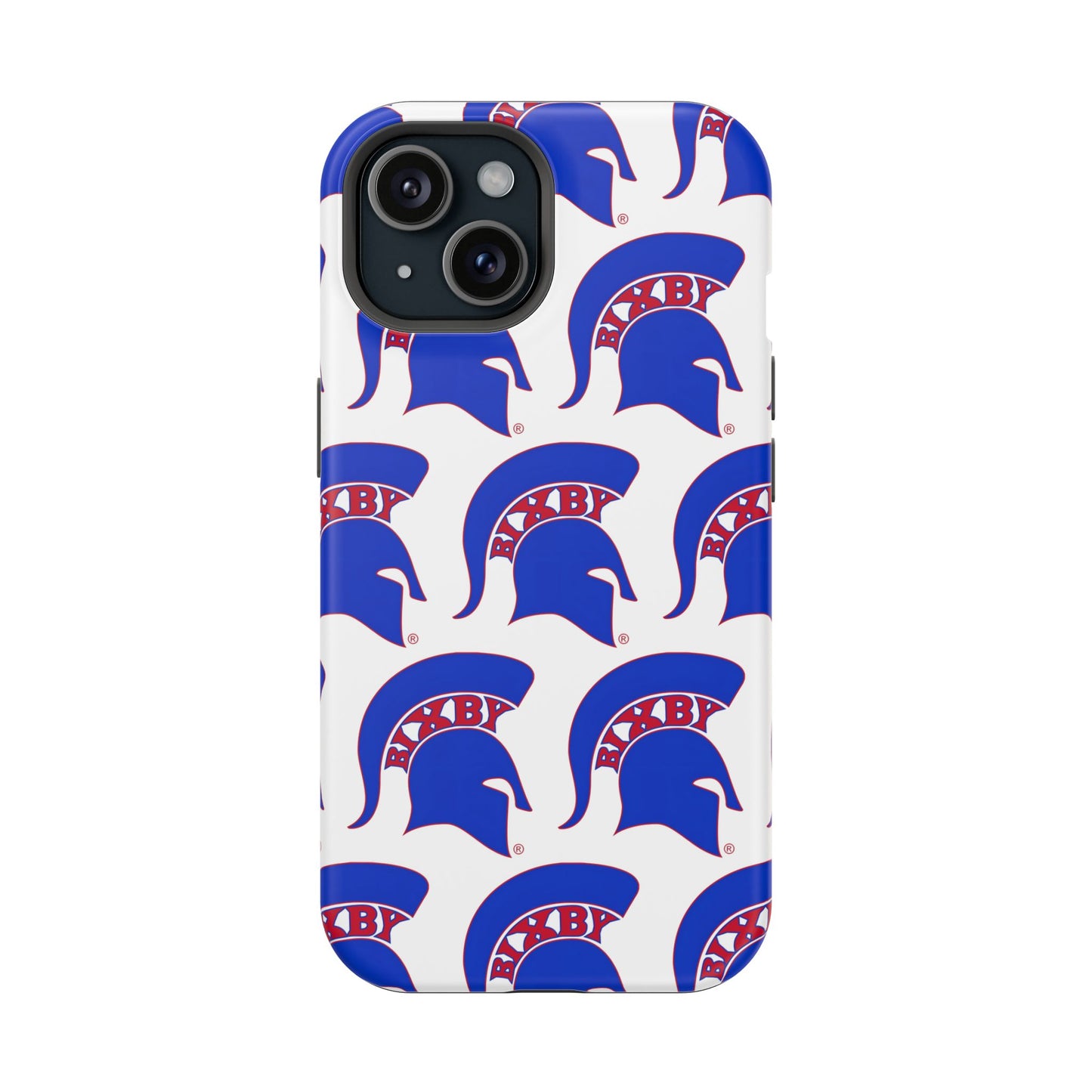Bixby Spartan Blue Logo Impact Resistant iPhone Case