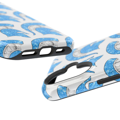 Bixby Spartan Blue Bling Logo Impact Resistant iPhone Case