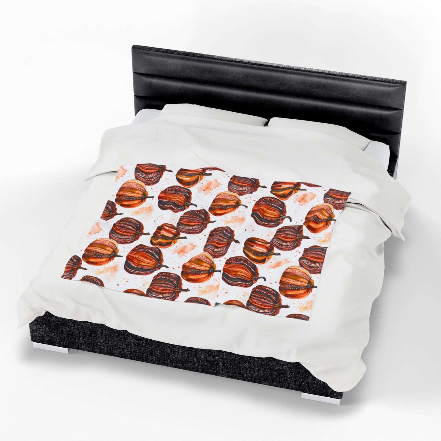 Autumn Pumpkin Paradise Velveteen Plush Blanket