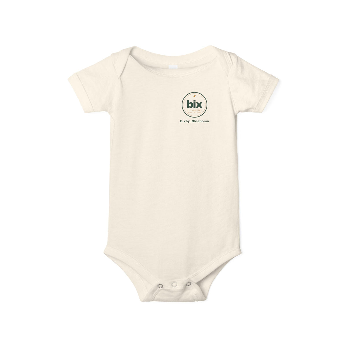 bix Stamp Bixby, Oklahoma Left-Chest Baby Bodysuit