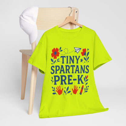 Floral Tiny Pre-K Spartan Gildan Tee