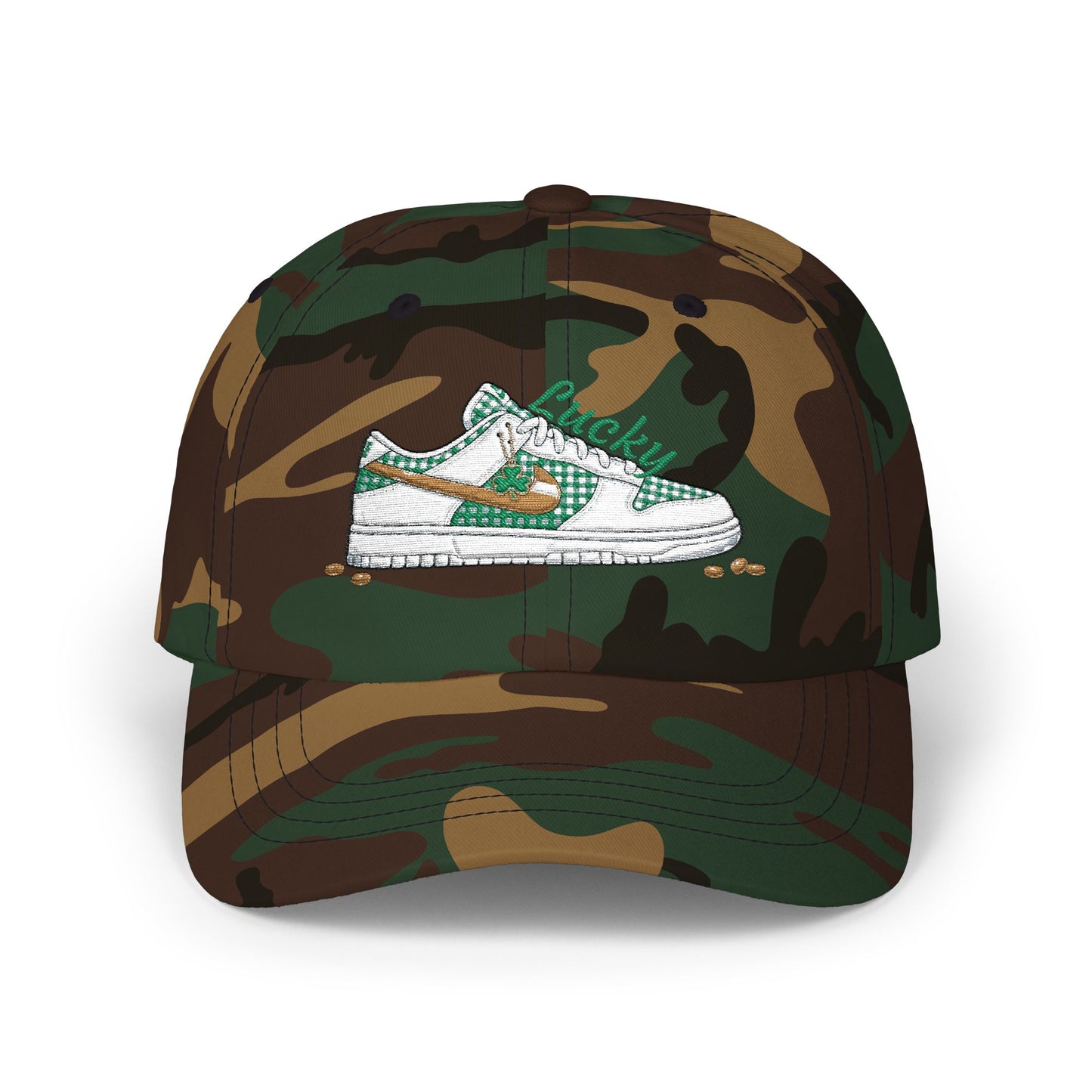Embroidered Lucky Sneaker Dad Cap St. Patrick’s Day Casual Baseball Hat