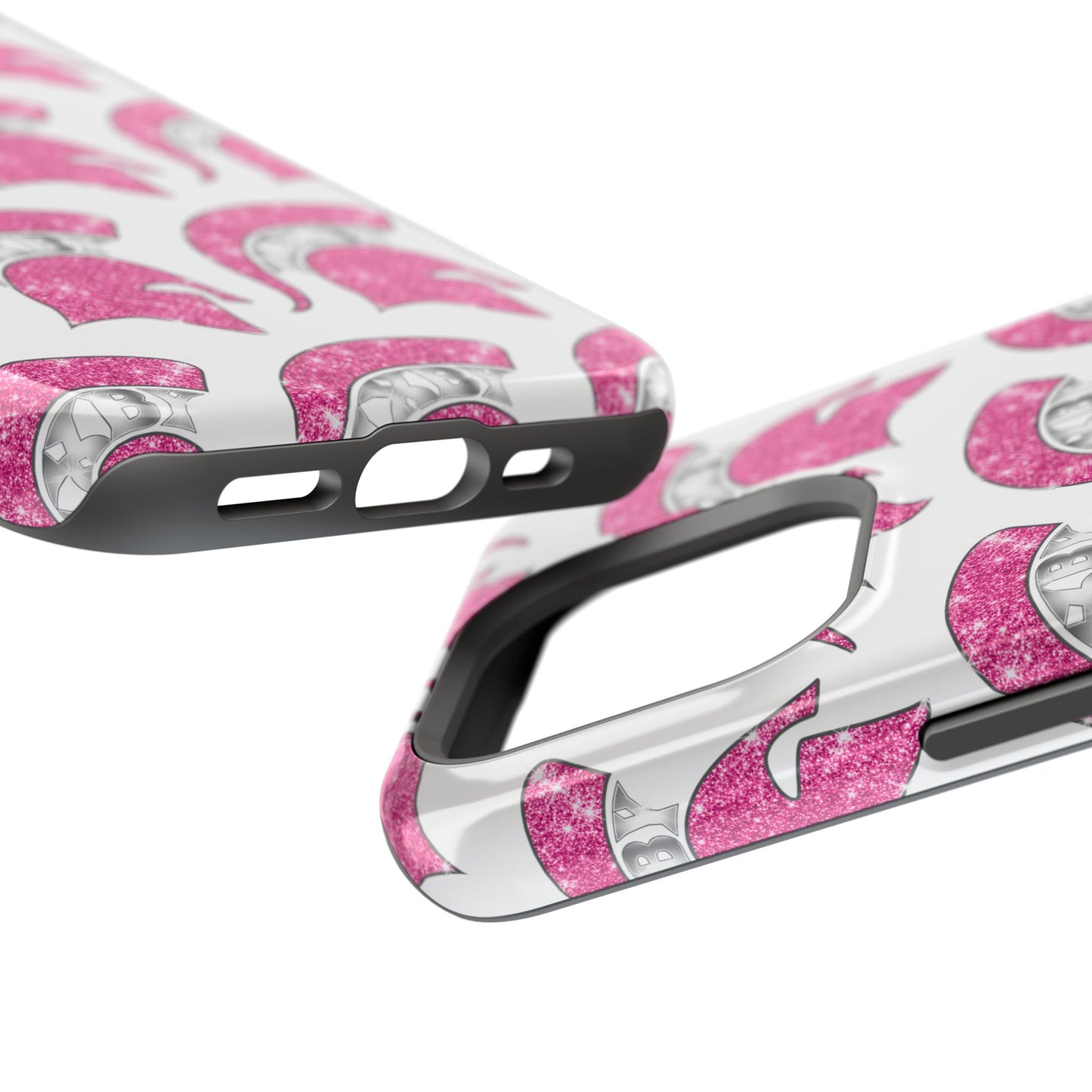 Bixby Spartan Pink Bling Logo Impact Resistant iPhone Case