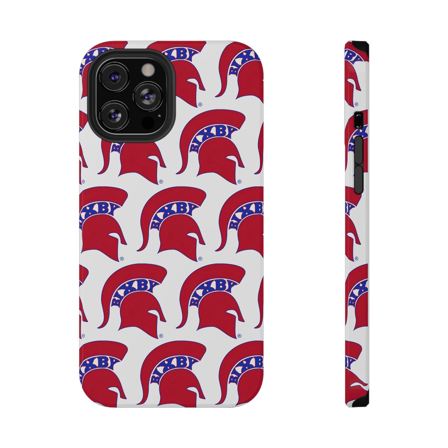 Bixby Spartan Red Logo Impact Resistant iPhone Case