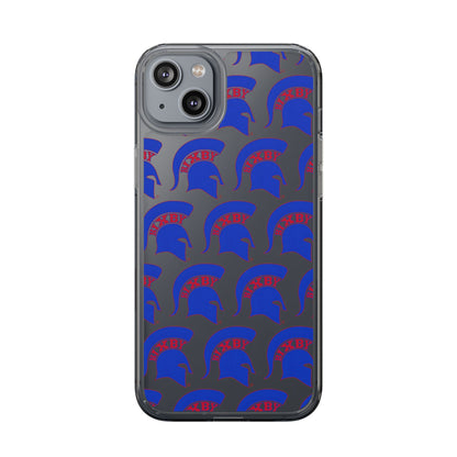 Spartan Blue Logo Clear Apple Phone Case