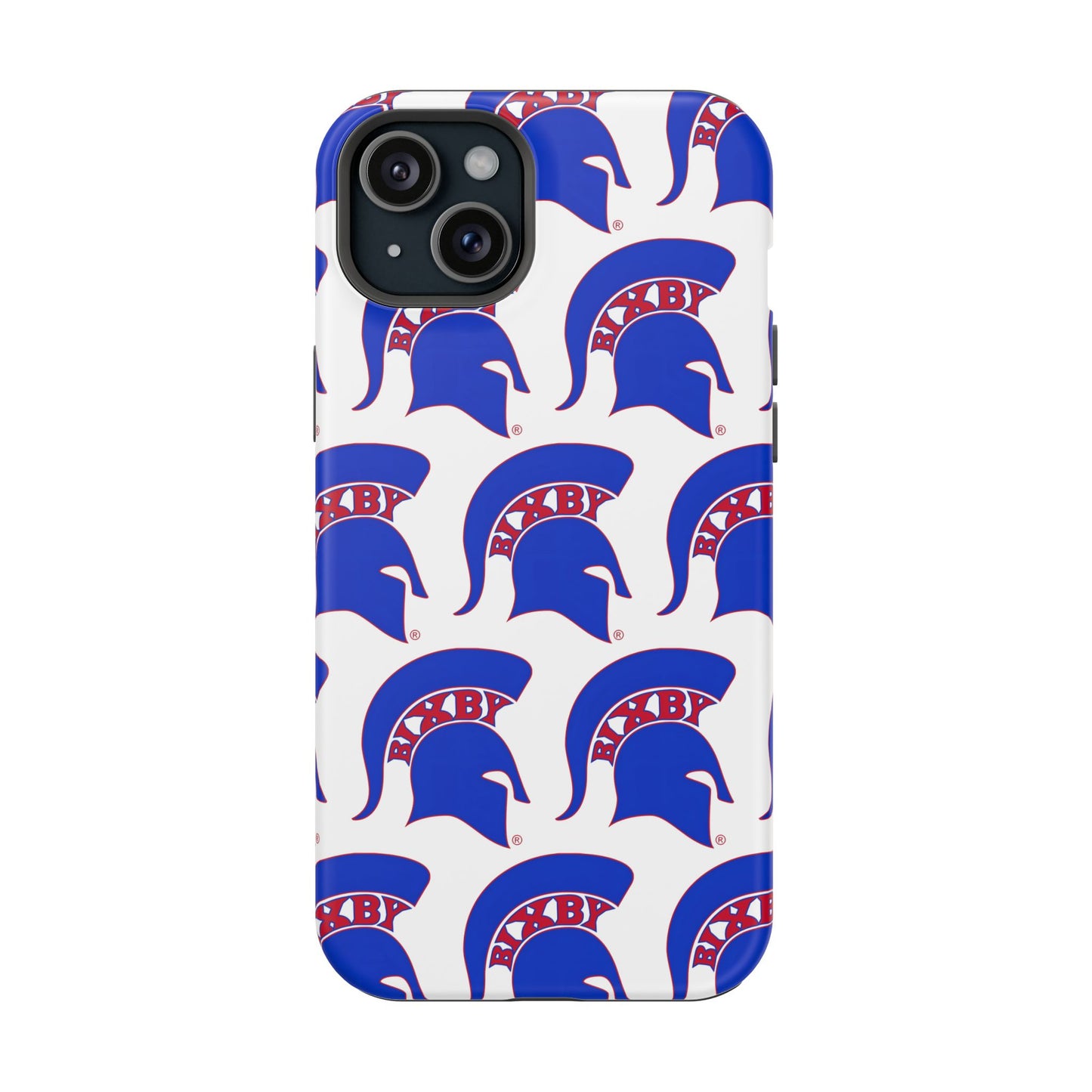 Bixby Spartan Blue Logo Impact Resistant iPhone Case