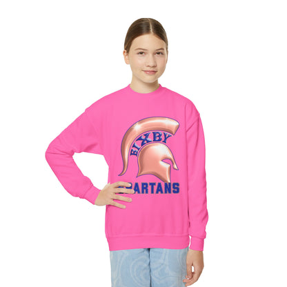 Bixby Spartan Metallic Rose Gold Youth Gildan Sweatshirt