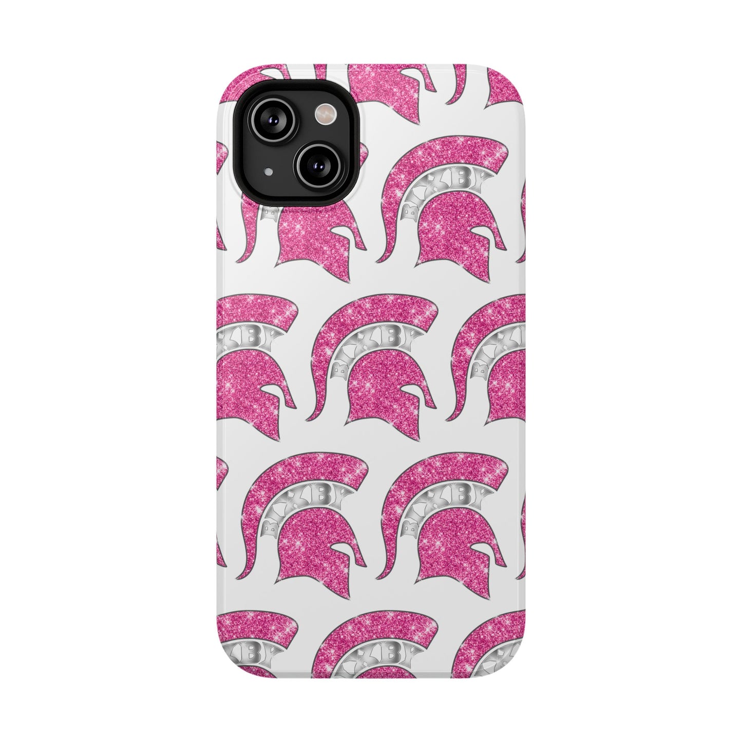 Bixby Spartan Pink Bling Logo Impact Resistant iPhone Case