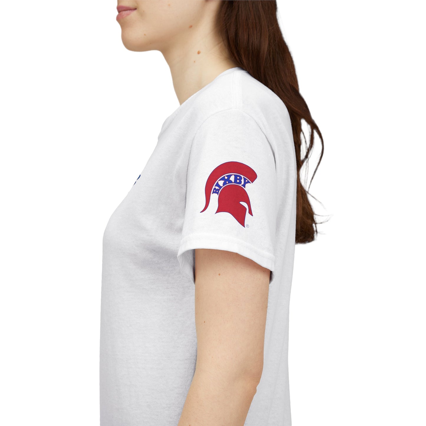 Spartan Educator Design Gildan Tee With Sleeve Logo