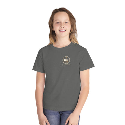 bix Stamp Bixby, Oklahoma Left-Chest Youth Tee