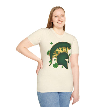 St. Patty's Good Luck Spartan Helmet Adult Gildan Tee