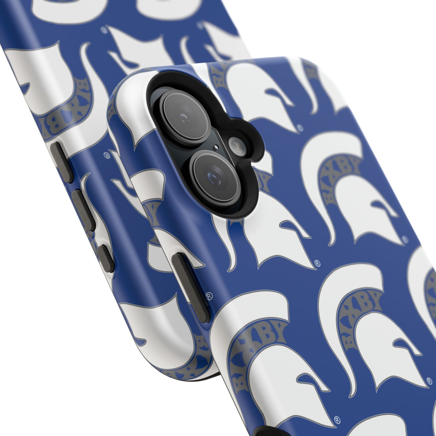 Bixby Spartan White Logo Impact Resistant iPhone Case