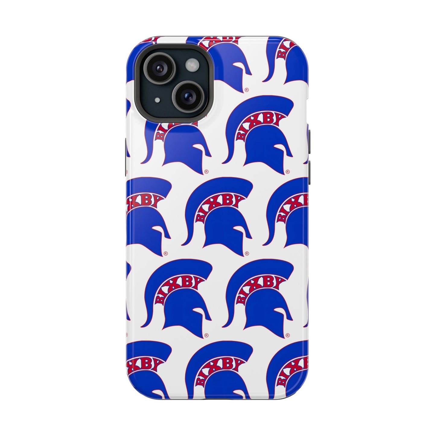 Bixby Spartan Blue Logo Impact Resistant iPhone Case