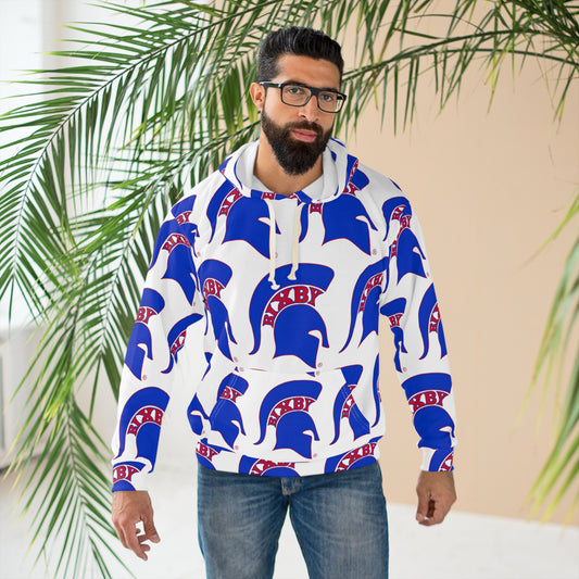 Bixby Spartan Blue Logo All Over Print Hoodie