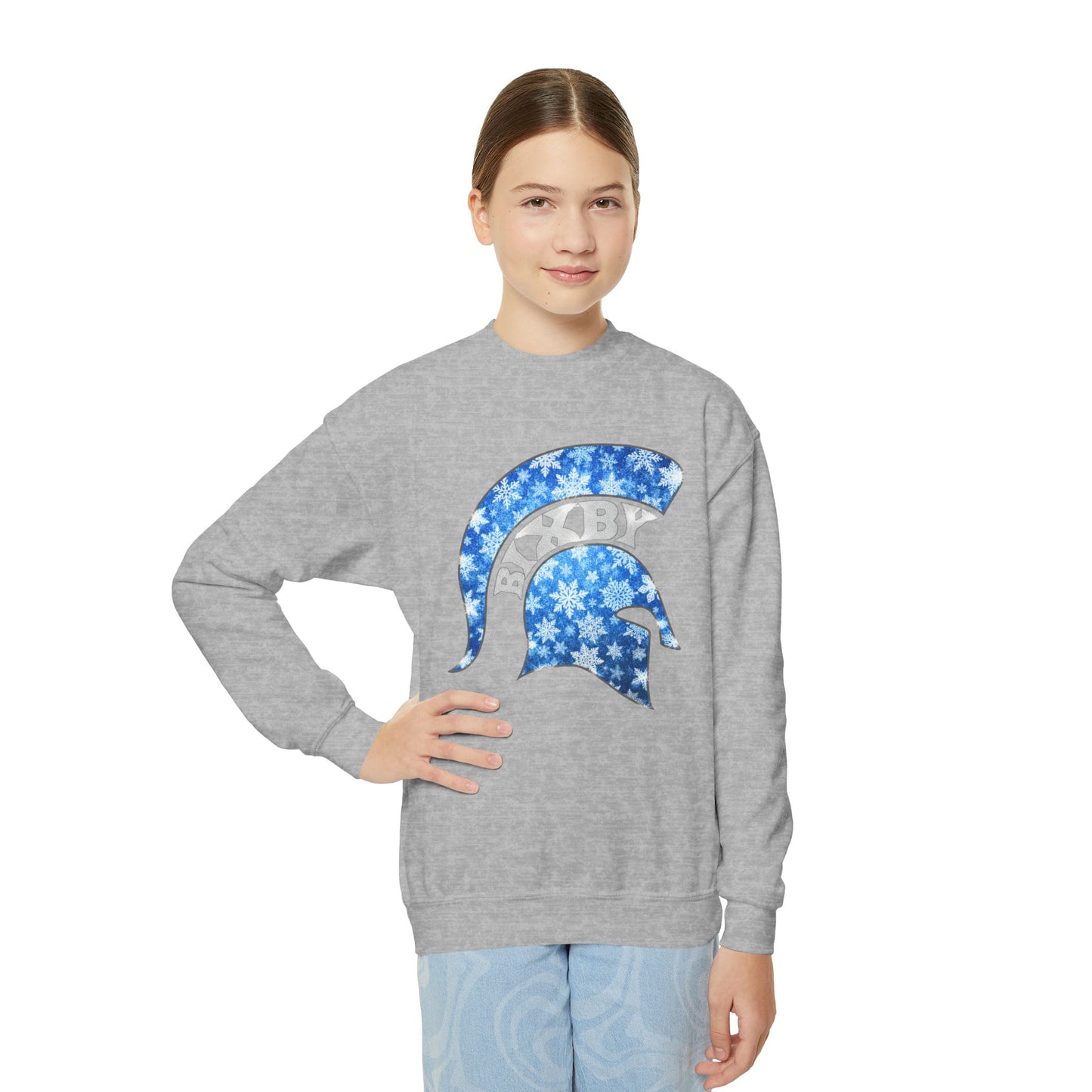Bixby Spartan Winterfrost Youth Gildan Sweatshirt